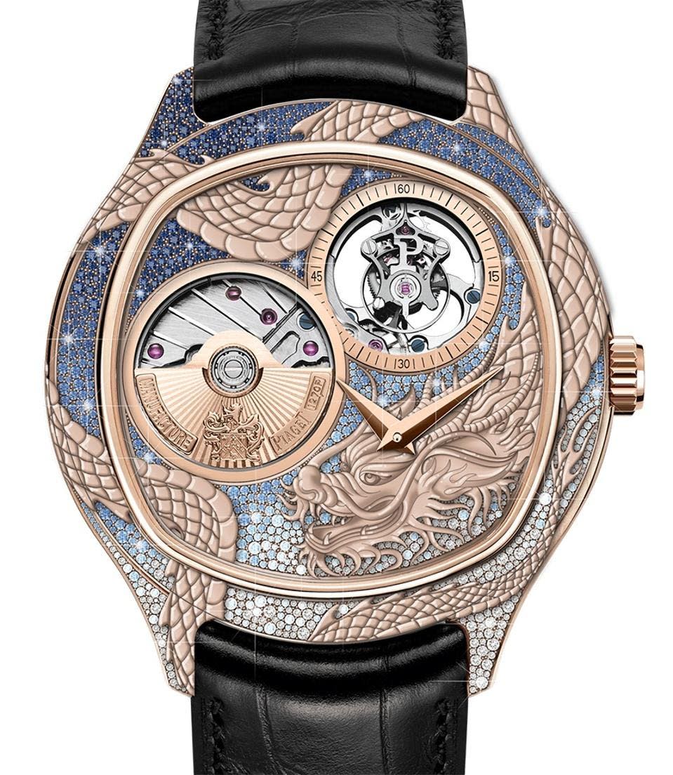 Tourbillon Altiplano con temática de dragón de la colección cápsula Piaget Dragon.