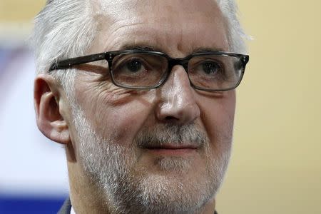 Brian Cookson, President of International Cycling Union (UCI) in Saint-Quentin-en-Yvelines, near Paris, February 22, 2015. REUTERS/Charles Platiau