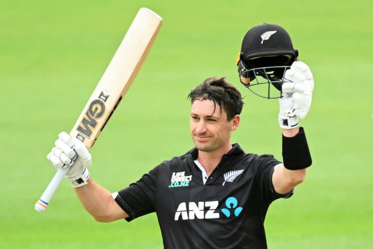 Opener Will Young hit a century for <a class="link " href="https://sports.yahoo.com/soccer/teams/new-zealand-women/" data-i13n="sec:content-canvas;subsec:anchor_text;elm:context_link" data-ylk="slk:New Zealand;sec:content-canvas;subsec:anchor_text;elm:context_link;itc:0">New Zealand</a> in their opening ODI against Bangladesh in Dunedin (BLAKE ARMSTRONG)
