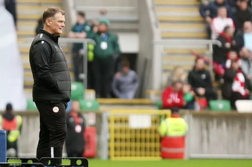 Photo shows Cliftonville manager Jim Magilton