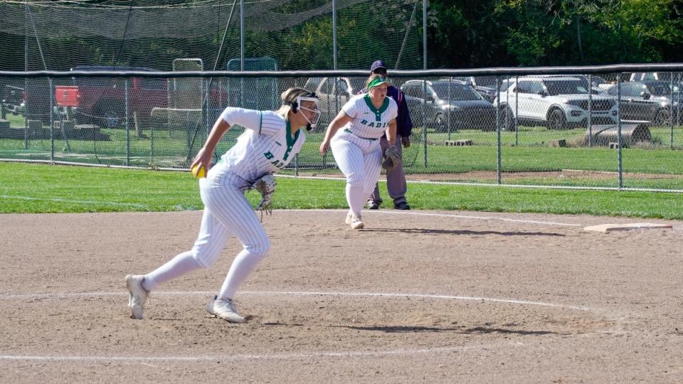 Badin's Halle Klaiber is 14-2 this season with a 2.03 earned run average and 136 strikeouts.