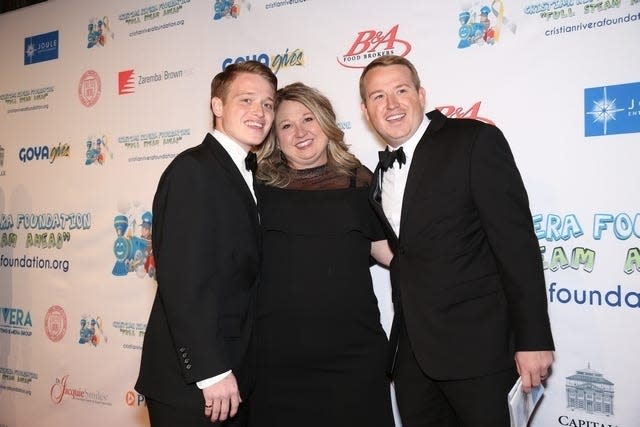 Jace Ward, left, his mother and older brother Blake attend a fundraiser for the Cristian Rivera Foundation, which supports research into diffuse intrinsic pontine glioma, the type of cancer that afflicted Jace.