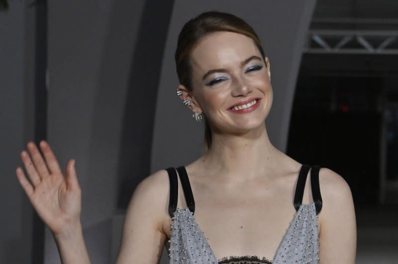 Emma Stone is set to host "SNL" for a fifth time this weekened. File Photo by Jim Ruymen/UPI