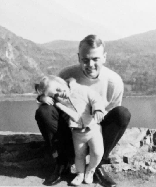 John Solomon with his daughter Molly, around 1970