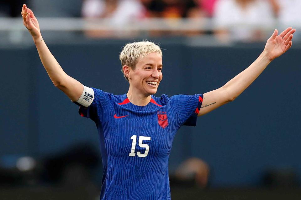 <p>KAMIL KRZACZYNSKI/AFP via Getty </p> Megan Rapinoe, USA Forward #15