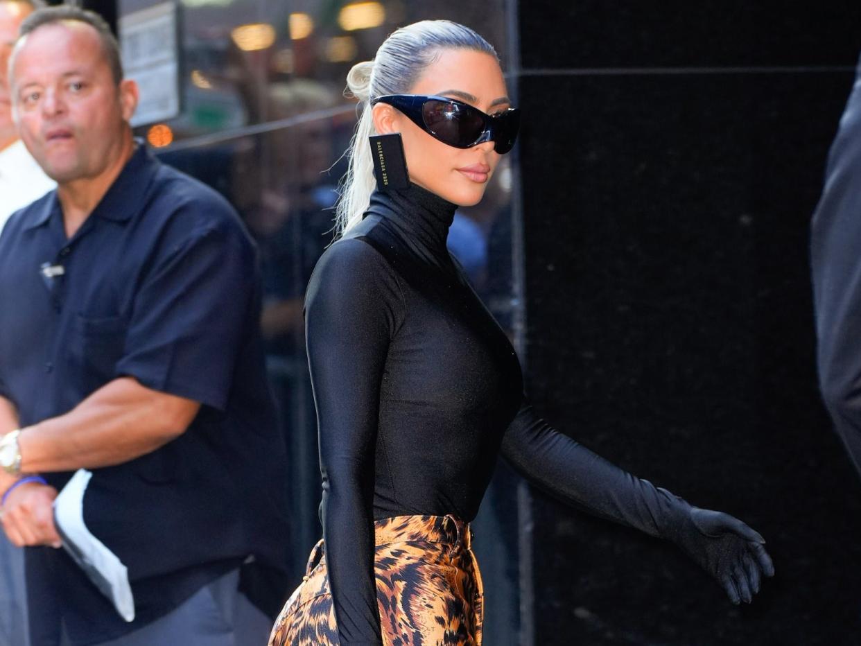 Kim Kardashian arrives at GMA on September 19, 2022 in New York City.