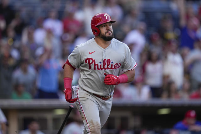 Philadelphia Phillies Kyle Schwarber homers in the fifth inning