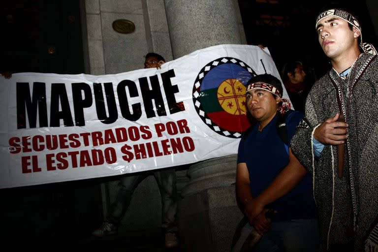 Una protesta mapuche por el asesinato de un comunero (Archivo) 