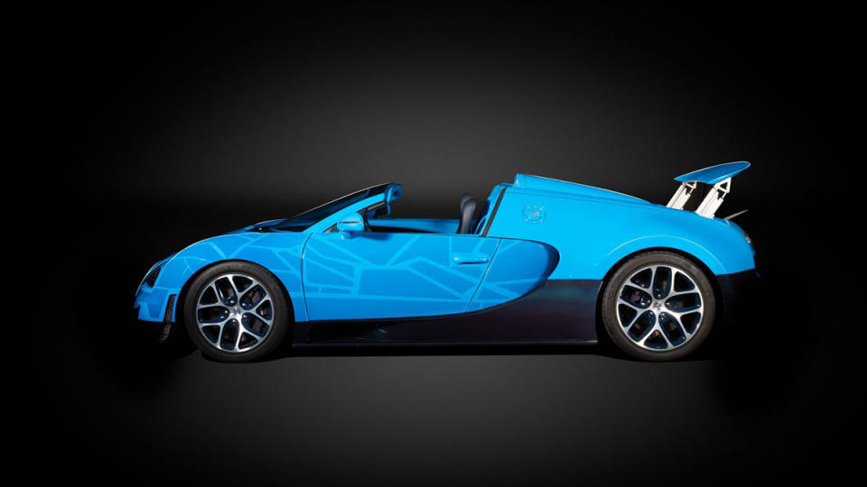 The Bugatti Veyron Grand Sport Vitesse "Transformers" from the side