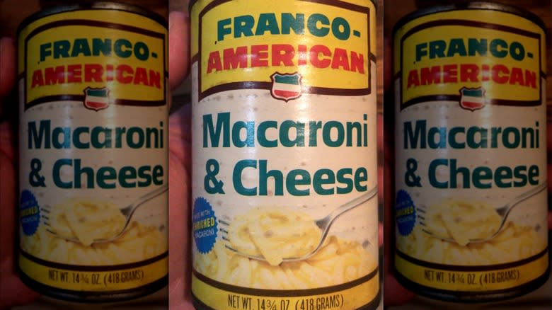can of franco-american macaroni and cheese