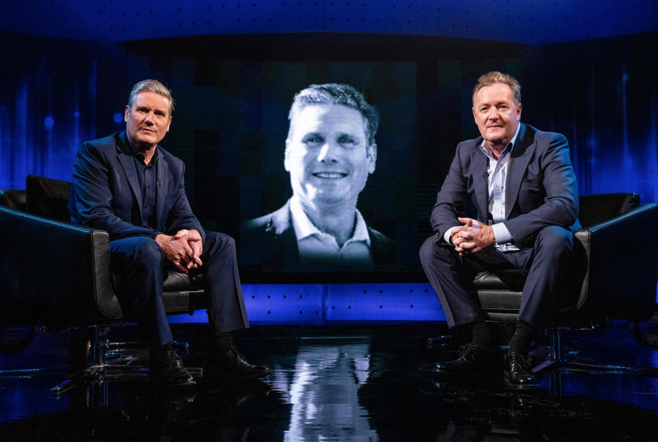 Sir Keir Starmer and Piers Morgan. (ITV)