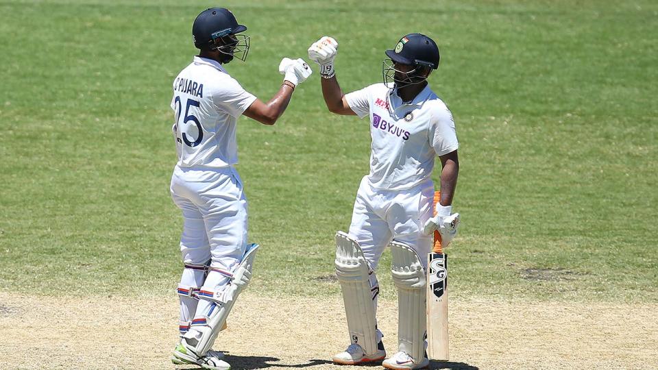 Cheteshwar Pujara and Rishabh Pant, pictured here in action for India in the third Test.