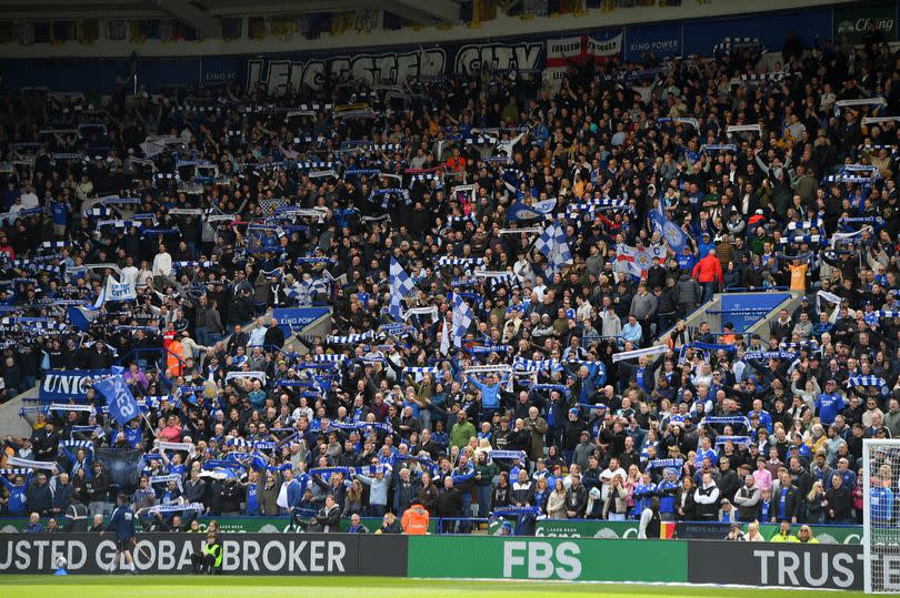 Leicester City fans at the King Power Stadium