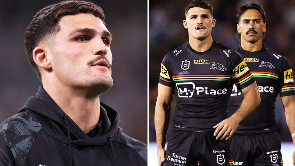 Nathan Cleary is said to have suffered a setback in his recovery from a hamstring injury. Image: Getty