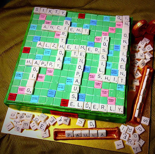 Scrabble Cake