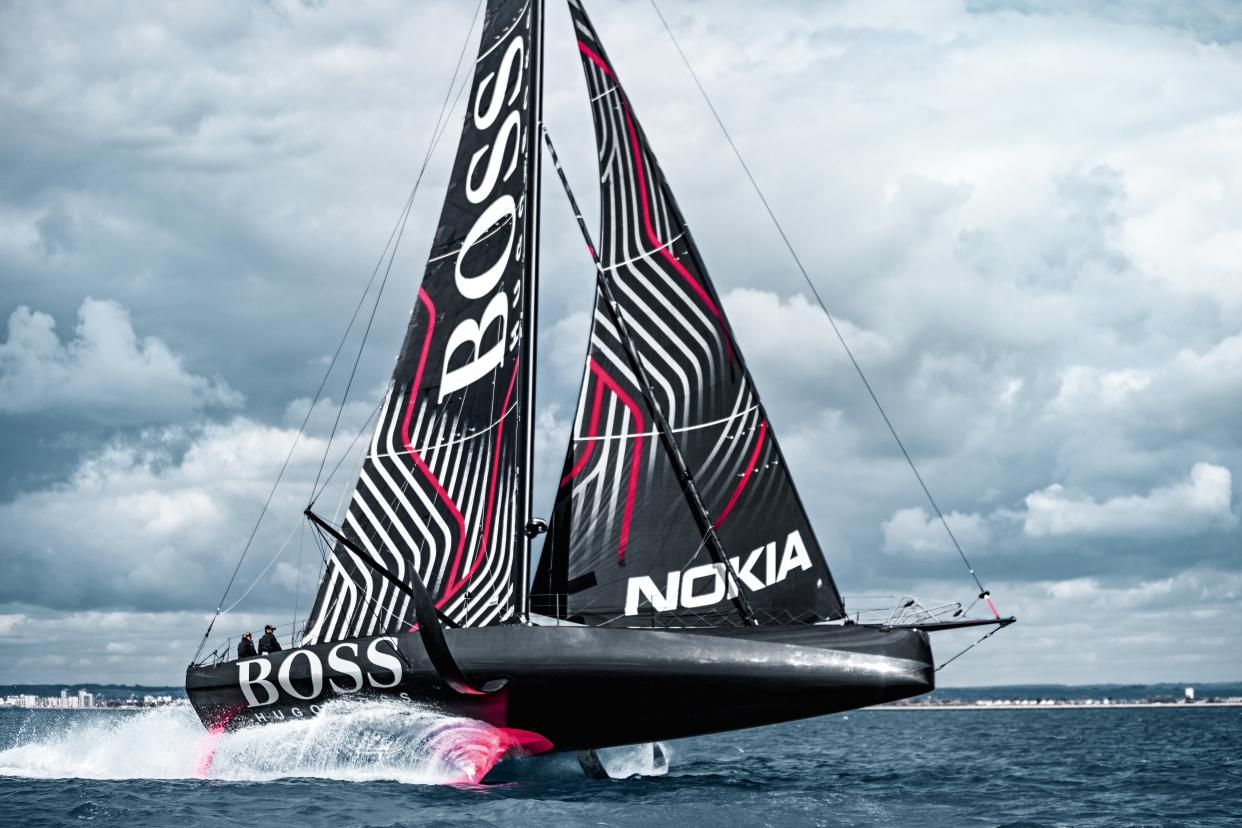 Alex Thomson's custom-built Hugo Boss boat was launched last September