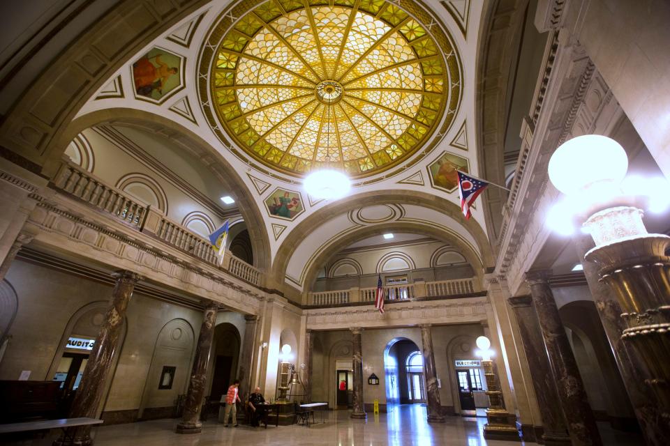 The Scioto County Courthouse sits in downtown Portsmouth, Ohio. It was designed by architect John Scudder Adkins of Cincinnati and built in 1927.