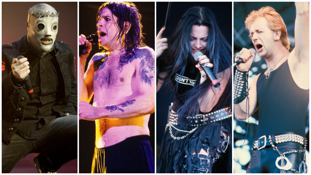  Ozzy Osbourne, Rob Halford, Corey Taylor and Amy Lee on stage at various gigs. 