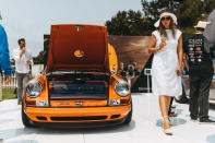 <p>Singer, another major sponsor, brought a few of its hot-rodded 911s, complete with the quilted aesthetic. </p>