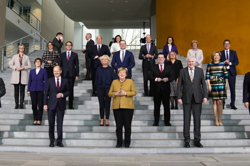 2021年11月24日，德國總理梅克爾主持16年任內最後一次內閣會議（AP）