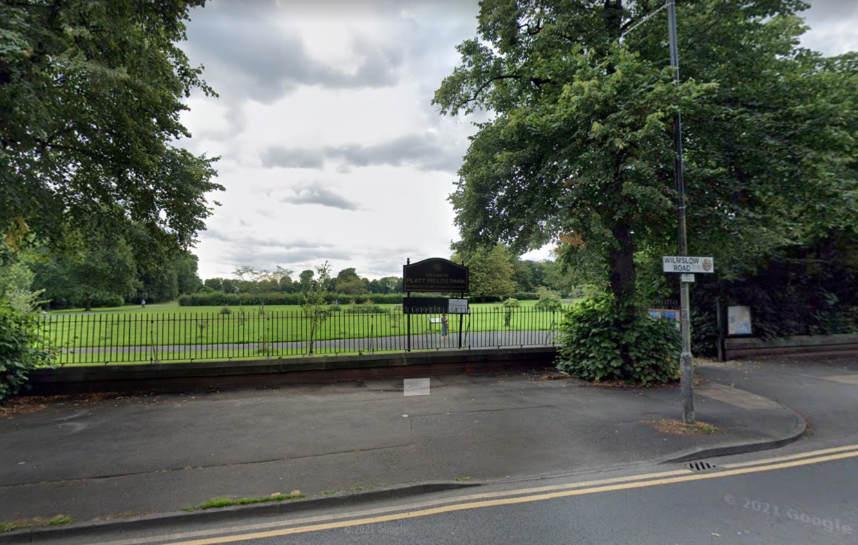 The attempted sex attack happened at Platt Fields Park on Wilmslow Road, Manchester, police said. (Google Maps)