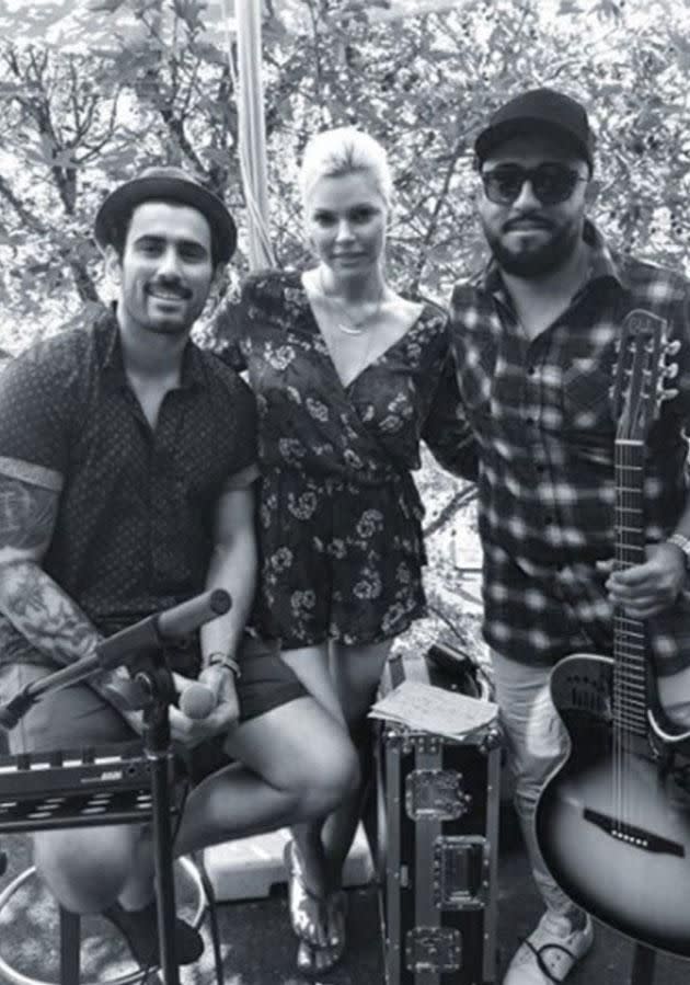 Sophie teamed up with musicians Sean Marchetti and Isaac Moran for the performance. Photo: Instagram