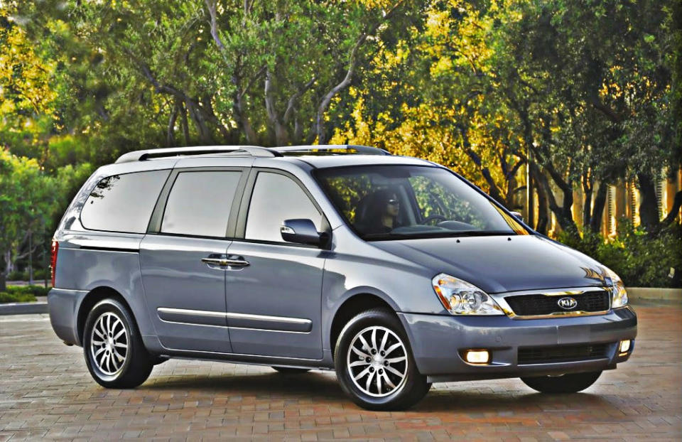 <b>Worst Minivan - <a href="http://autos.yahoo.com/kia/sedona/" data-ylk="slk:2014 Kia Sedona;elm:context_link;itc:0;sec:content-canvas" class="link ">2014 Kia Sedona</a></b>: The Kia Sedona went away for 2013 but will be resurrected for 2014. Unfortunately for minivan buyers, it didn't really change in the process and is very much the same van that was introduced for 2006. Back then and in the subsequent model years, the Sedona was a smart alternative to the class-leading Honda Odyssey and Toyota Sienna, while a clear step above Chrysler's vans. The Sedona offered loads of features for the money, a generous warranty, competitive interior space and commendable driving manners.<br><br>Those same virtues remain, but the minivan segment has moved forward with fresher designs, added features, more refinement and better fuel economy. Today's Odyssey and Sienna, plus the Nissan Quest and the heavily improved Chrysler Town & Country and Dodge Caravan, are ultimately stronger choices.