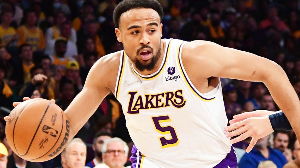 Talen Horton-Tucker, pictured here in action for the Los Angeles Lakers in the NBA.