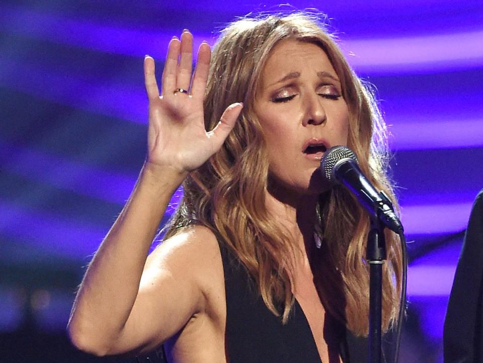 Céline Dion performing at the “Power of Love Gala”  for the Cleveland Clinic Lou Ruvo Center for Brain Health in June 2015 (Ethan Miller/Getty Images)