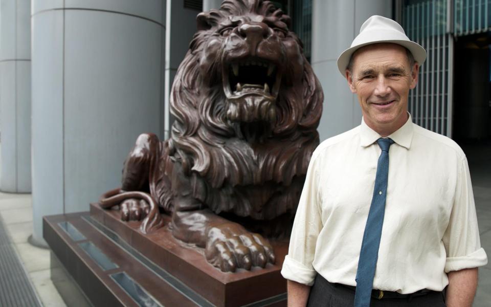 Mark Rylance in Hong Kong outside the offices of his grandfather's employer, HSBC - (Channel 4 images must not be altered or manipulated in any way) Channel 4 Picture Publicity, Horse