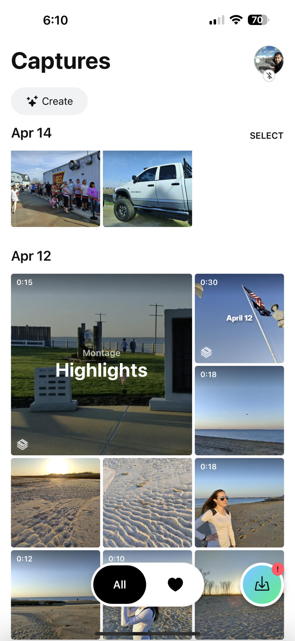 Screenshot of View App for Ray-Ban Stories sunglasses.