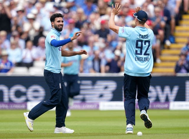 Mahmood (left) has played two Tests and 20 white-ball matches for England. 