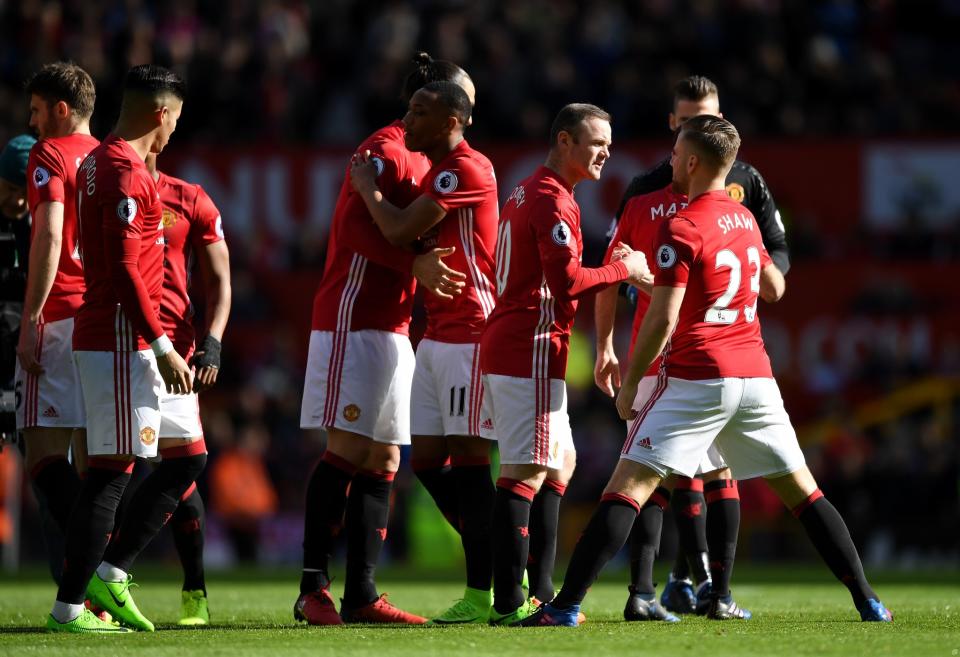 United players get ready for kick-off