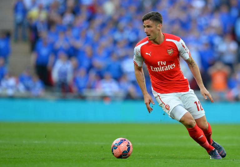 Arsenal striker Olivier Giroud during the FA Cup semi-final against Reading at Wembley stadium on April 18, 2015