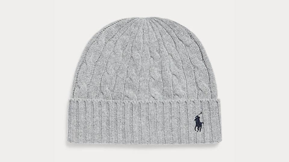 Ralph Lauren Cable-Knit Merino Wool-Blend Beanie