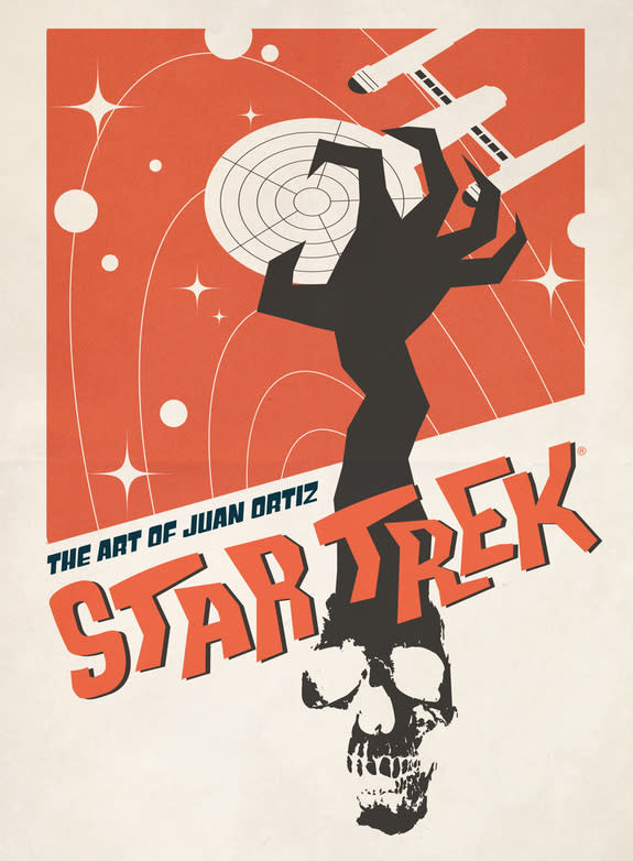 Cover art from the book "Star Trek: The Art of Juan Ortiz." In the book, Ortiz has meticulously crafted a movie-like poster for each episode of "Star Trek's" original series.