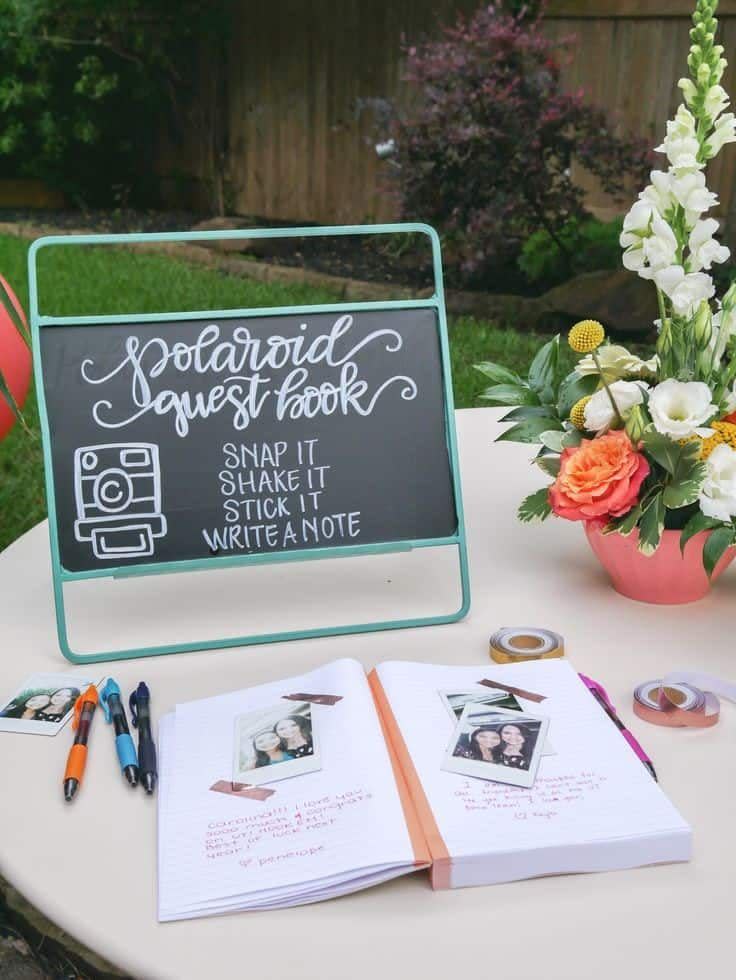 graduation polaroid guest book