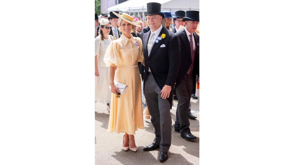 Zara Tindall and Mike Tindall attend day one of Royal Ascot 2024 at Ascot Racecourse on June 18, 2024 in Ascot, England. (Photo by Mark Cuthbert/UK Press via Getty Images)