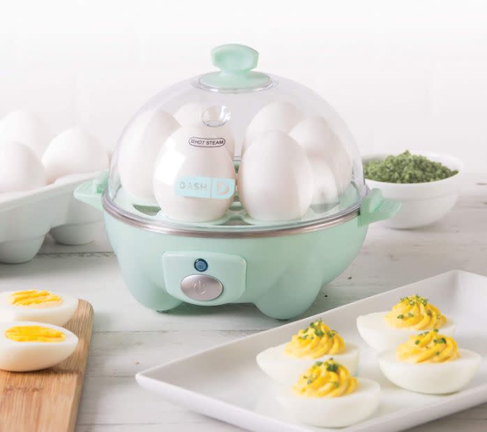 Find this <a href="https://amzn.to/2W29H4t" target="_blank" rel="noopener noreferrer">Dash Rapid Egg Cooker for $17</a> at Amazon.