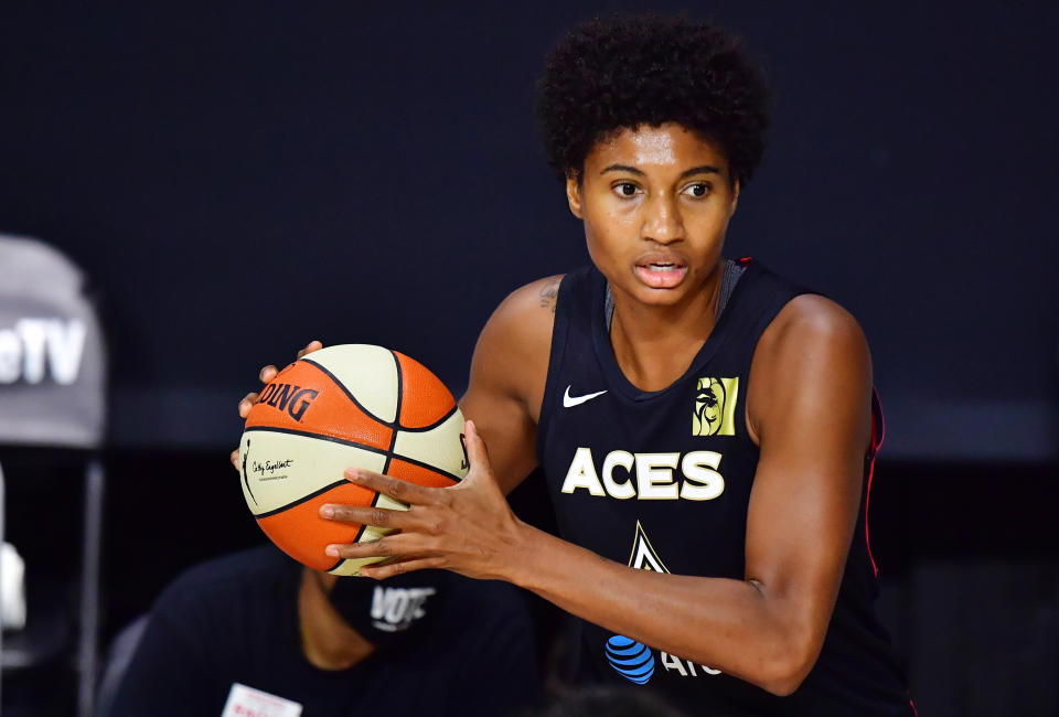 Angel McCoughtry of the Las Vegas Aces