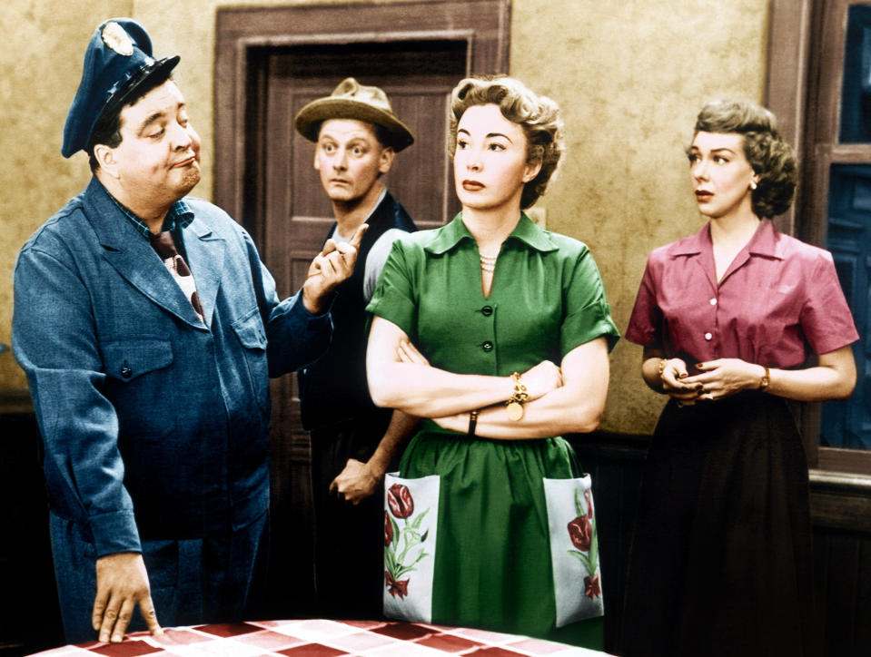 From left: Jackie Gleason, Art Carney, Audrey Meadows and Joyce Randolph<br> in ‘The Honeymooners’