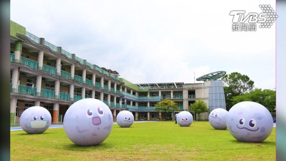 校園內的「芋頭吼哩」像丸子(高市府提供)