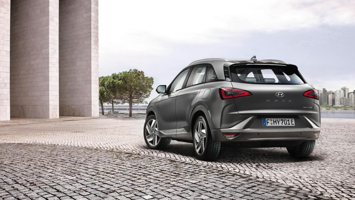 Ab Sommer in Deutschland verfügbar: Hyundai bringt seinen Geländewagen Nexo mit Brennstoffzelle zu Preisen ab 69 000 Euro in den Handel. Foto: Hyundai