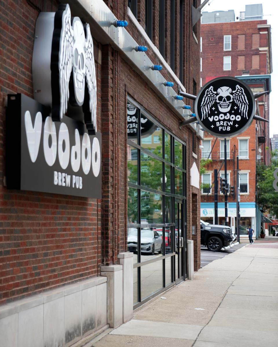 The exterior and entrance of Voodoo Brew Pub, from Pennsylvania-based Voodoo Brewing Co.