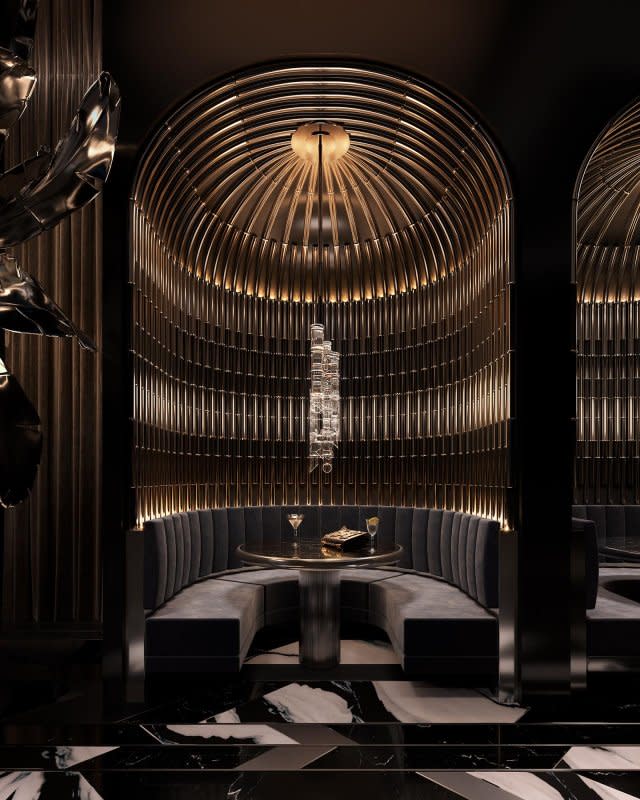 The Lounge at 888 Brickell by Dolce&Gabbana will feature the Italian fashion house's signature hues of black, gold and red. Image courtesy of JDS Development Group