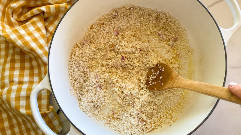 rice in pot