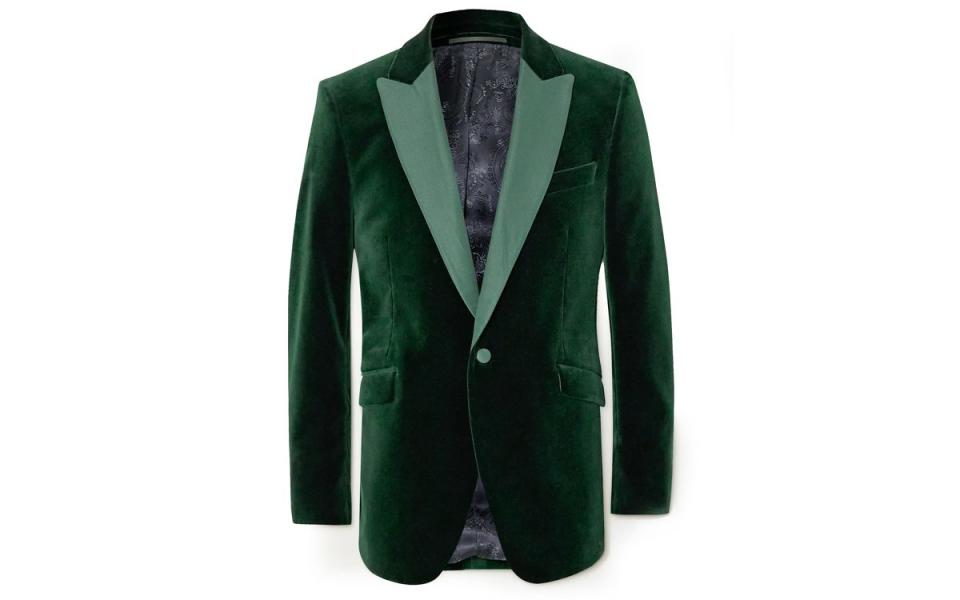 Favourbrook grosgrain-trimmed cotton-velvet tuxedo jacket