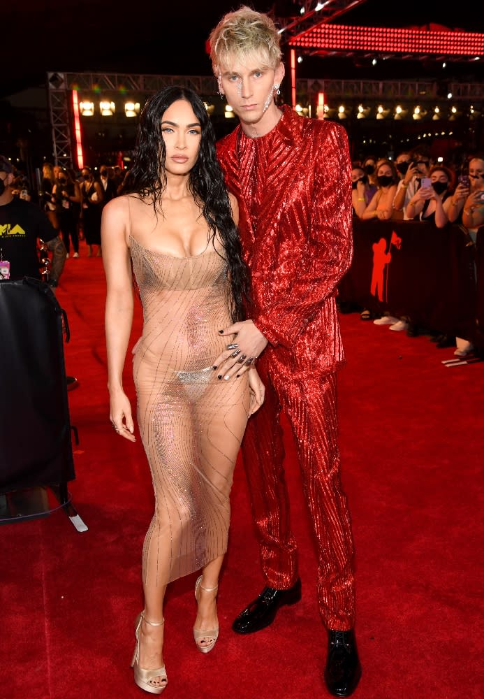 Megan Fox & Machine Gun Kelly at the 2021 MTV VMAs - Credit: Kevin Mazur/MTV VMAs 2021.