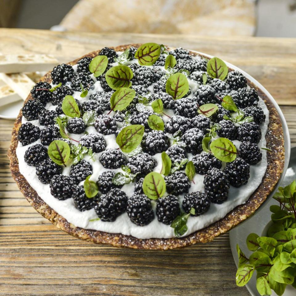 Raw Berry Tart with Coconut Cream