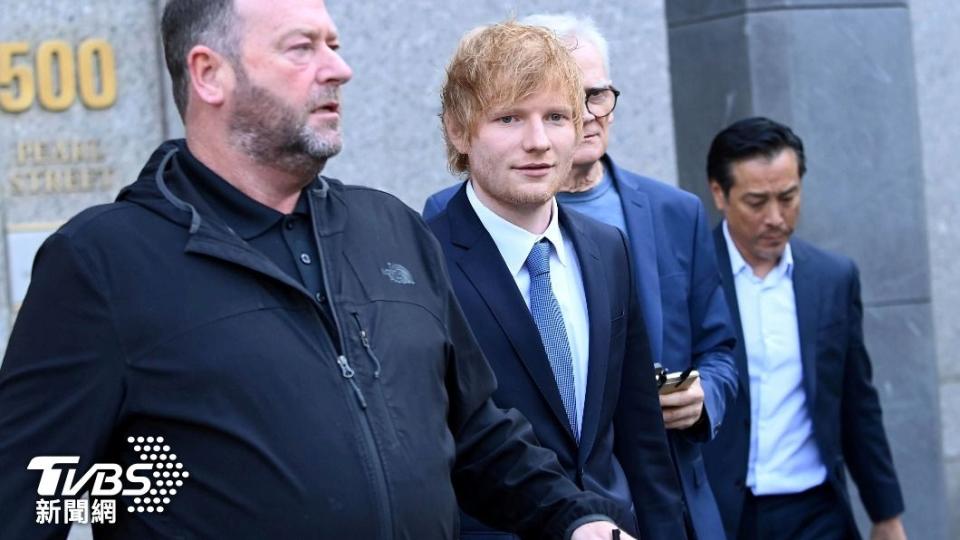 Ed Sheeran離開法院。（圖／達志影像美聯社）